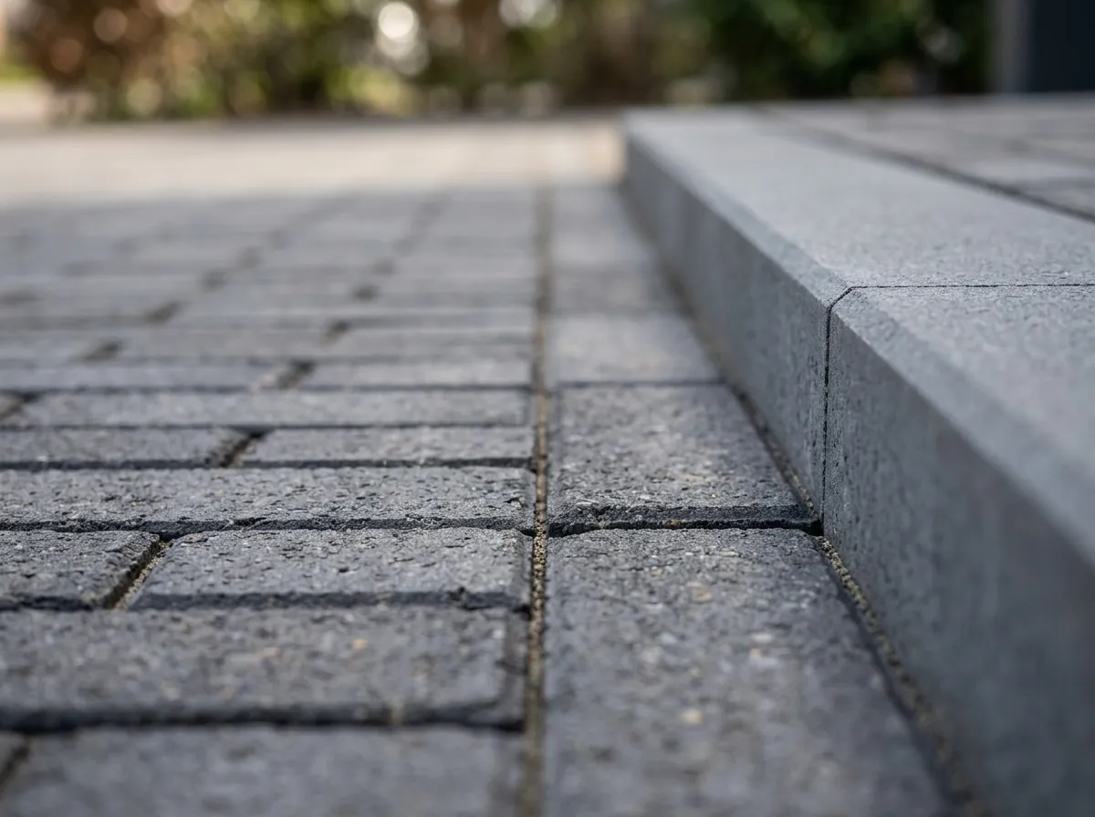 Extreme close-up van perfect gelegde klinkers