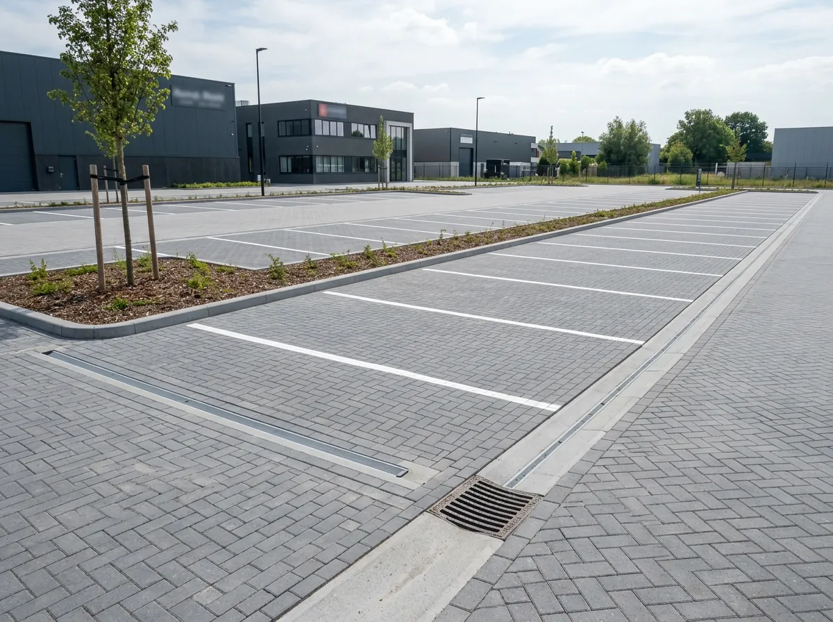 Fotorealistische foto van aangelegd klinkerwerk